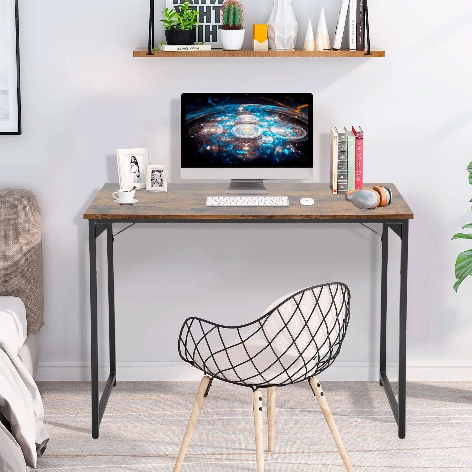 Industrial Laptop Desk 39.4 Inch Length 19.7 Inch Width