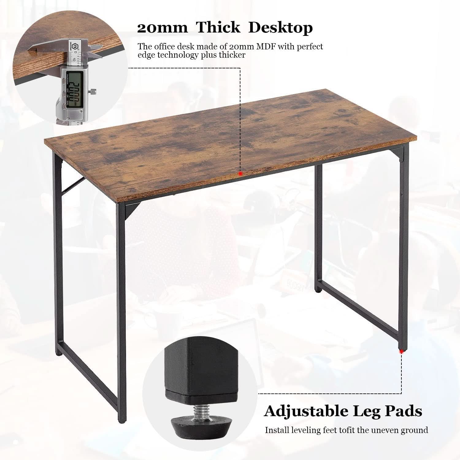 Industrial Laptop Desk 39.4 Inch Length 19.7 Inch Width