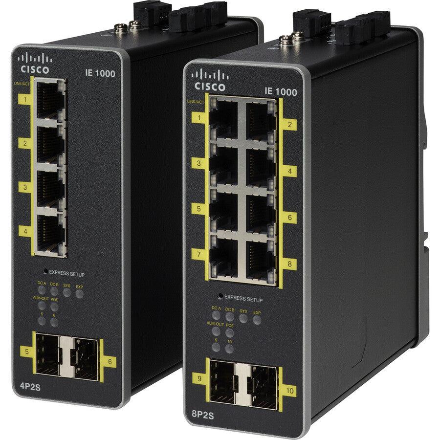 Industrial Managed Switch - Cisco IE-1000-4P2S-LM-RF 6 Port PoE DIN Rail | TecISoft