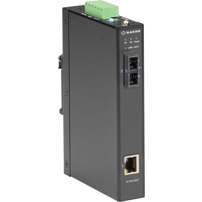 Industrial Media Converter - Black Box LGC280 Gigabit Ethernet Multimode 850nm SC | Tecisoft LGC281A
