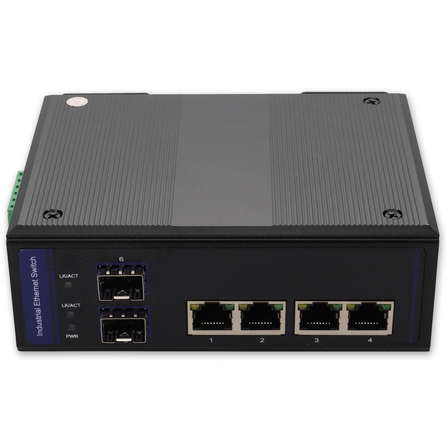 Industrial Media Converter Switch 4-Port RJ45 to 2 SFP - AddOn ADD-IFMC-4RJ2SFP