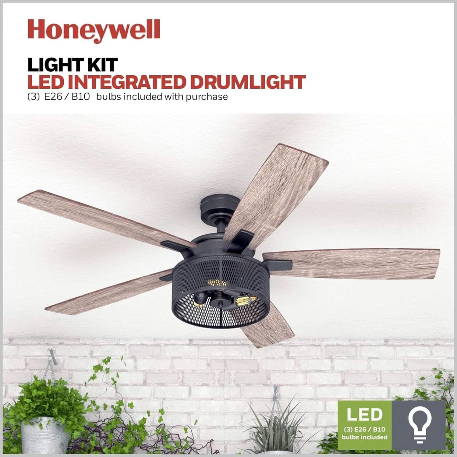 IndustrialStrength 52 Inch Ceiling Fan With LED Light