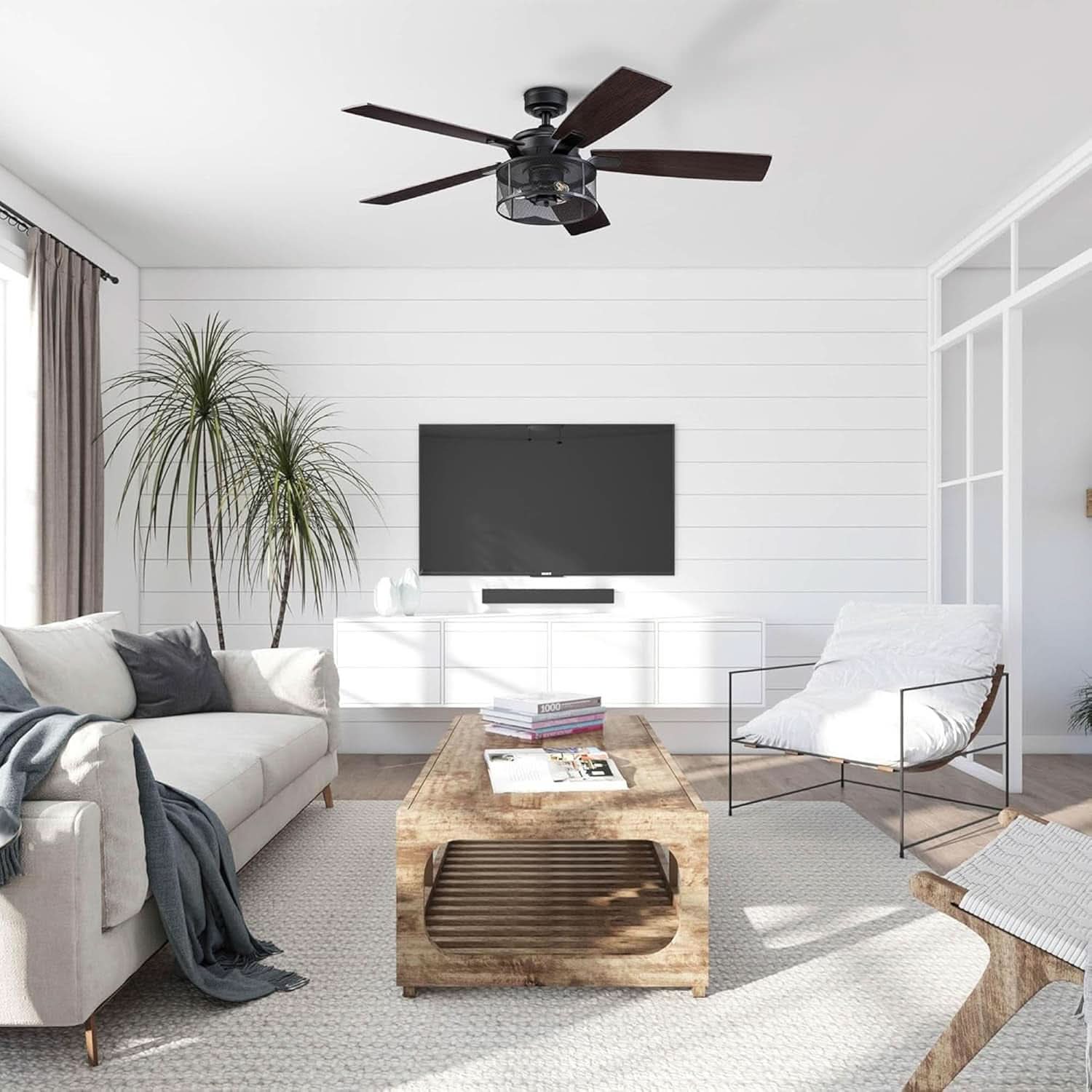 IndustrialStrength 52 Inch Ceiling Fan With LED Light