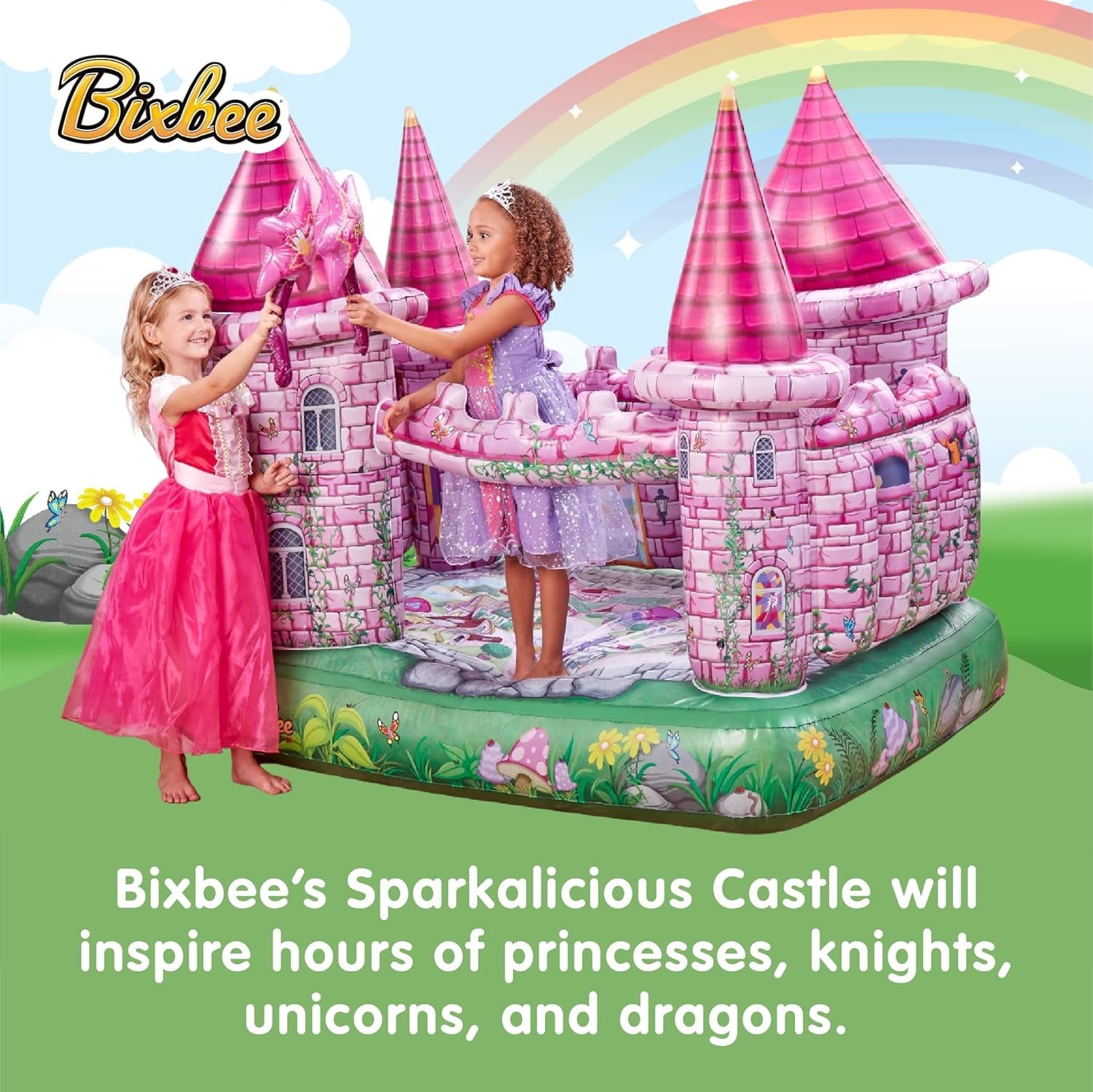 Inflatable Pink Princess Castle Playhouse For Toddlers