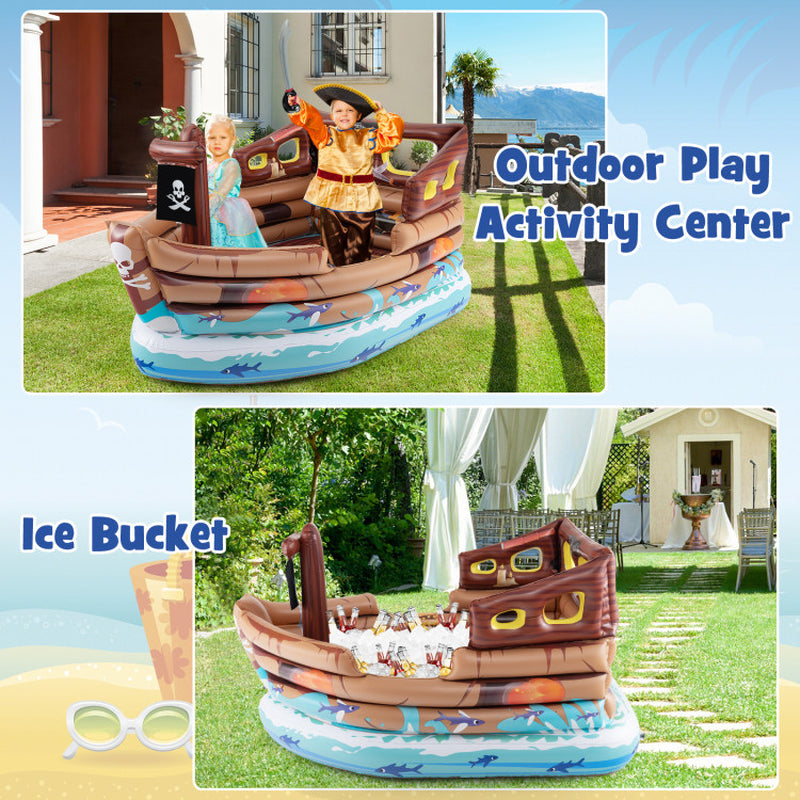 Inflatable Pirate Ship Playhouse With Motor And Sword