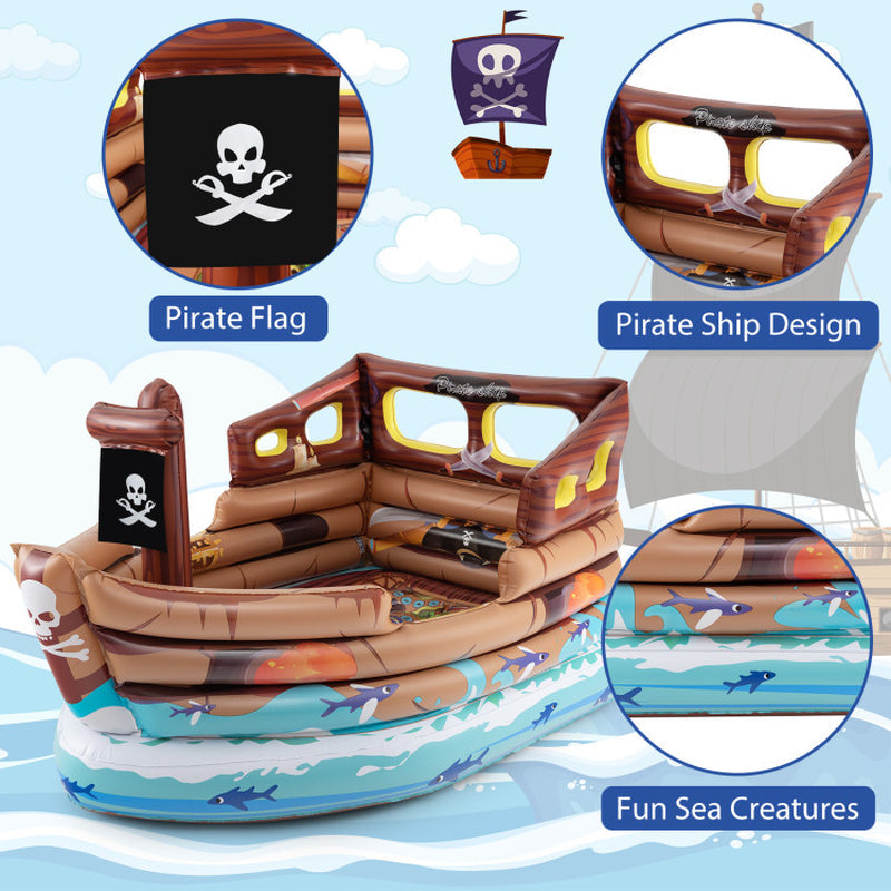 Inflatable Pirate Ship Playhouse With Motor And Sword