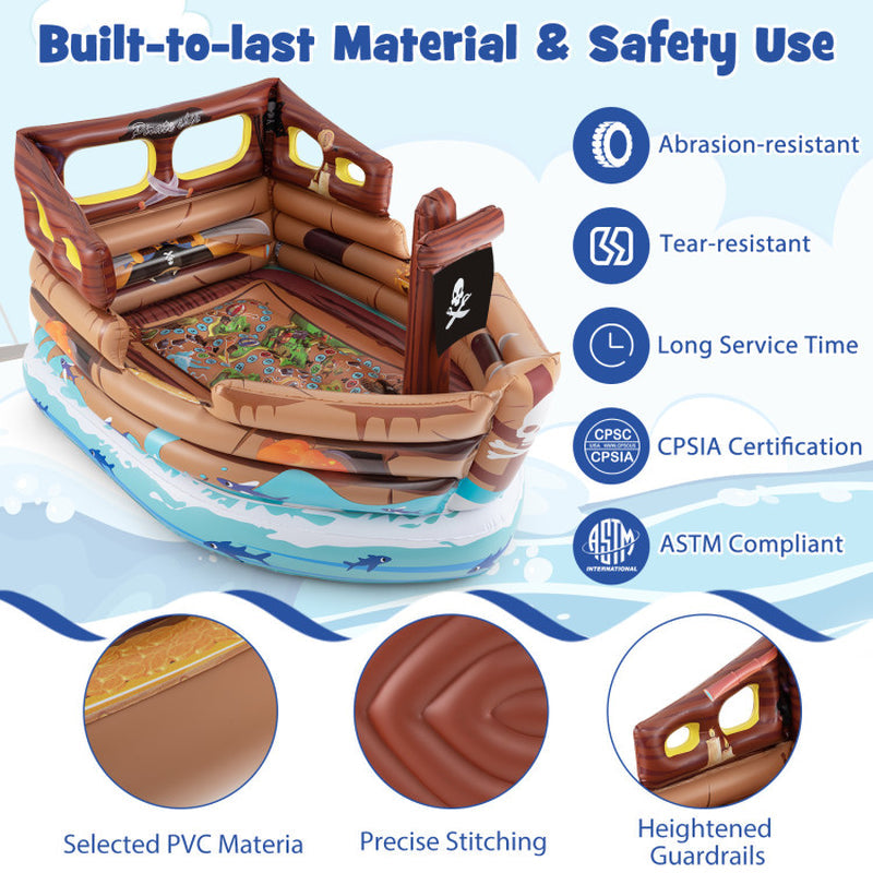 Inflatable Pirate Ship Playhouse With Motor And Sword