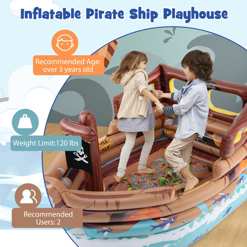 Inflatable Pirate Ship Playhouse With Motor And Sword