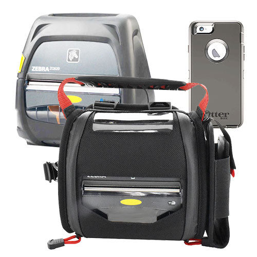 InstaPrint RoutePad with Removable side Holster for Zebra ZQ520/ZQ521 Printer & iPhone 6 with Otterbox