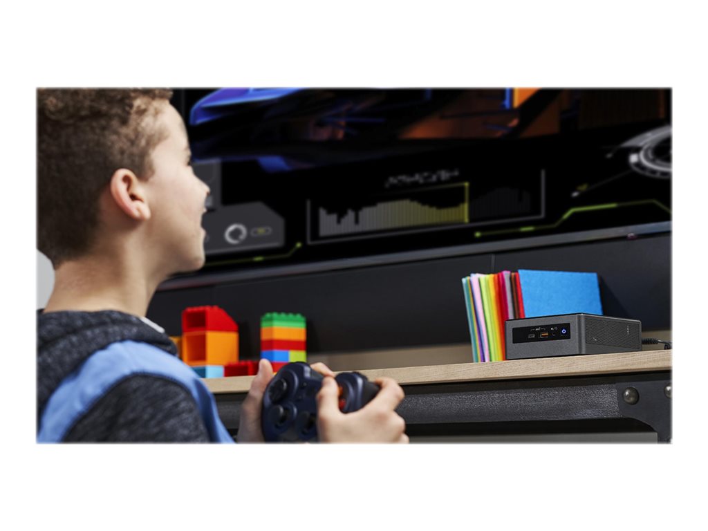 Intel Next Unit of Computing Kit 8 Mainstream-G kit - Barebone - mini PC - 1 x Core i5 8265U / up to 3.9 GHz - RAM 8 GB