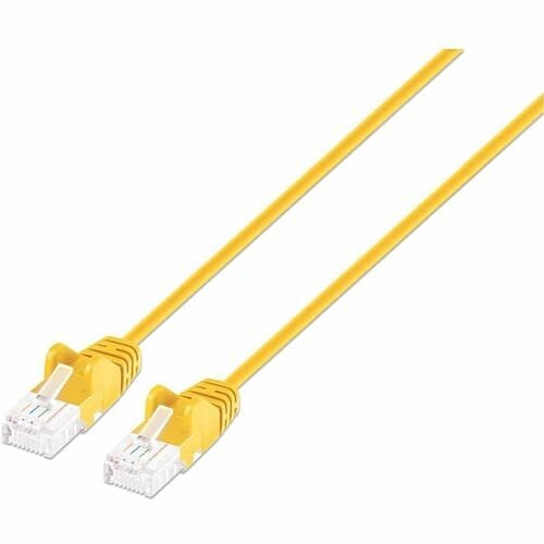 Intellinet CAT6 U/UTP Slim Network Patch Cable, 7 FT., Yellow