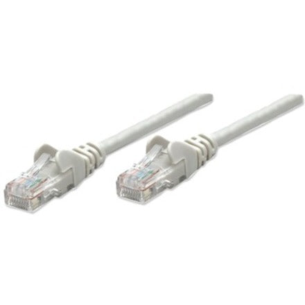 Intellinet Network Patch Cable, Cat5e, 1m, Grey, CCA, U/UTP, PVC, RJ45, Gold Plated Contacts, Snagless, Booted, Lifetime Warranty, Polybag