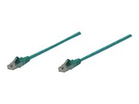 Intellinet Network Patch Cable, Cat6, 1.5m, Green, CCA, U/UTP, PVC, RJ45, Gold Plated Contacts, Snagless, Booted, Lifetime Warranty, Polybag