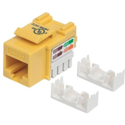 Intellinet Network Solutions Cat5e Keystone Jack, UTP, Punch-Down, Yellow