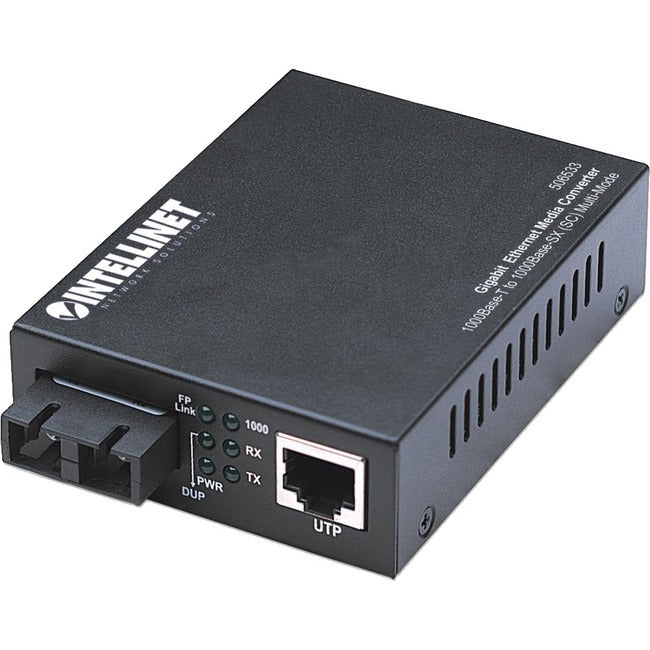 Intellinet Network Solutions Gigabit Ethernet Rj45 To Sc, Multi-Mode, 1800 Ft. (550 M) Media Converter