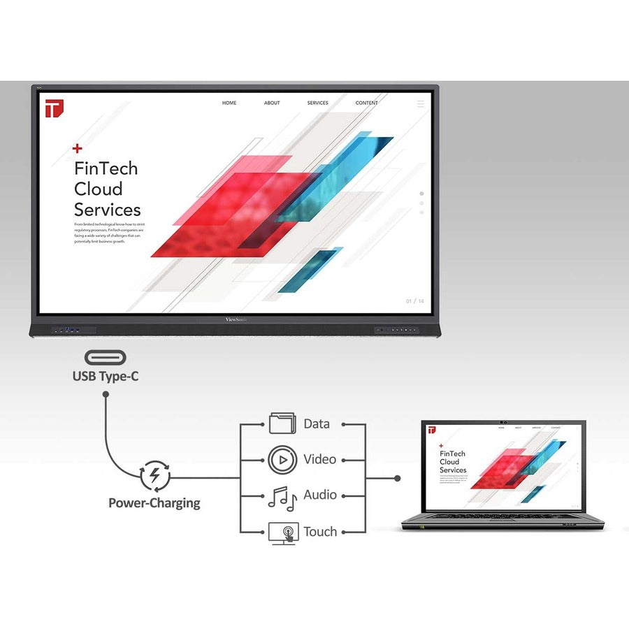 Interactive Display 65 Inch 4K ViewBoard - Multi-touch Education Solution | TecSoft IFP6552-1C-E2