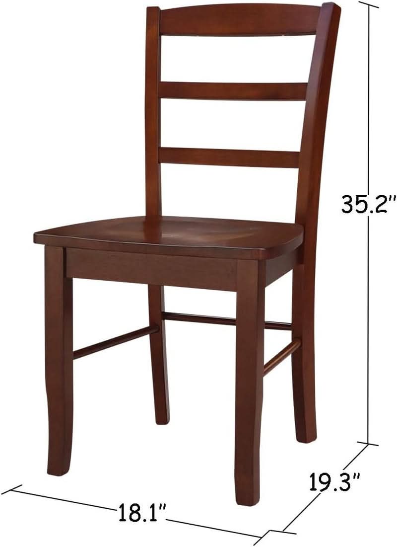 International Concepts Madrid Ladder Back Chair Espresso