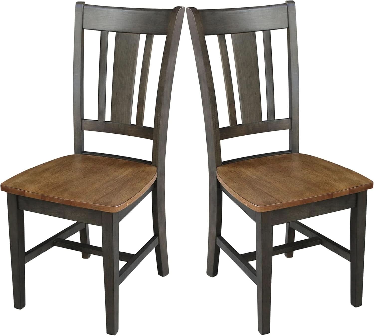 International Concepts Splatback Dining Chair Hickory Washed Coal