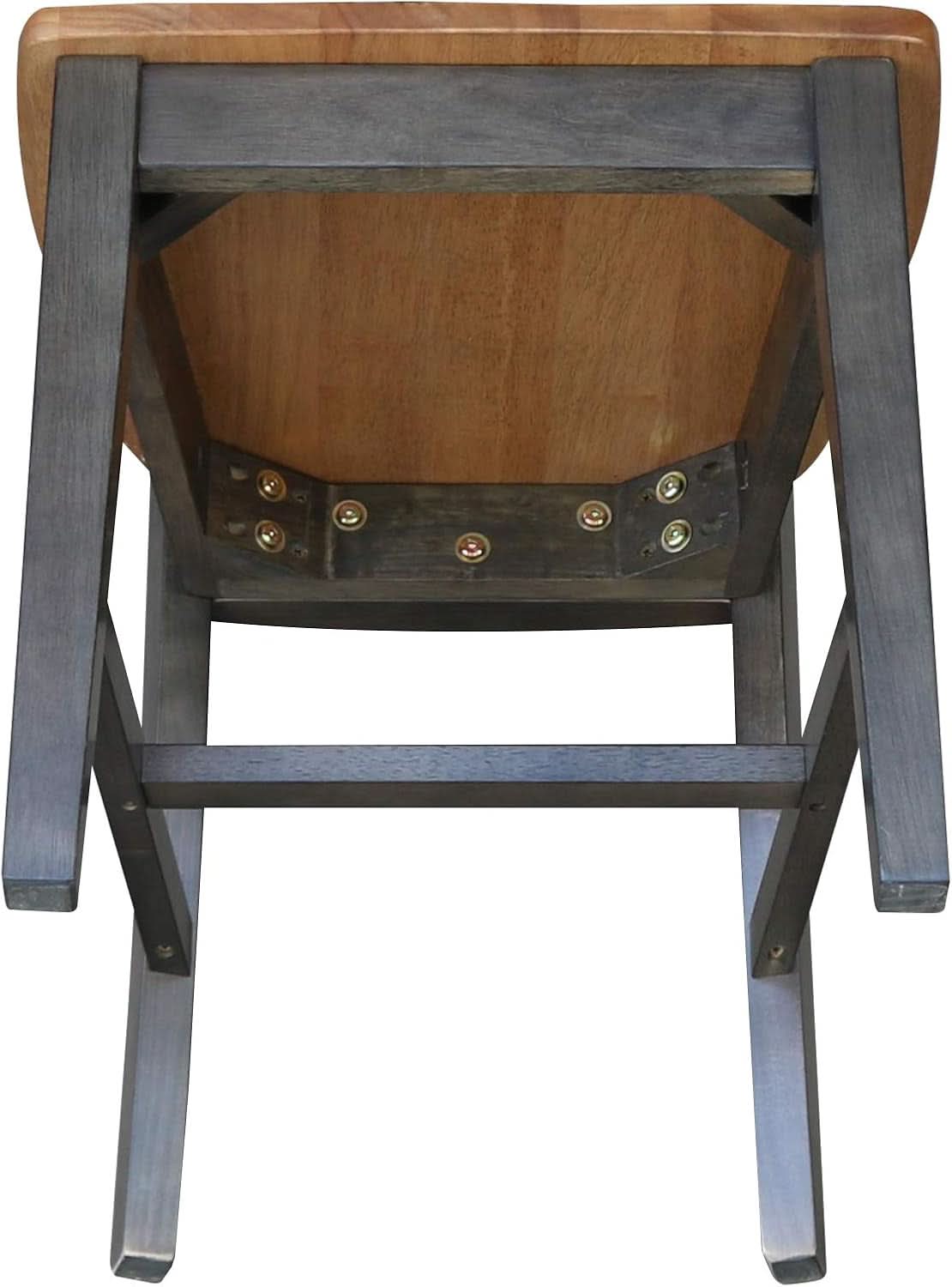 International Concepts Splatback Dining Chair Hickory Washed Coal