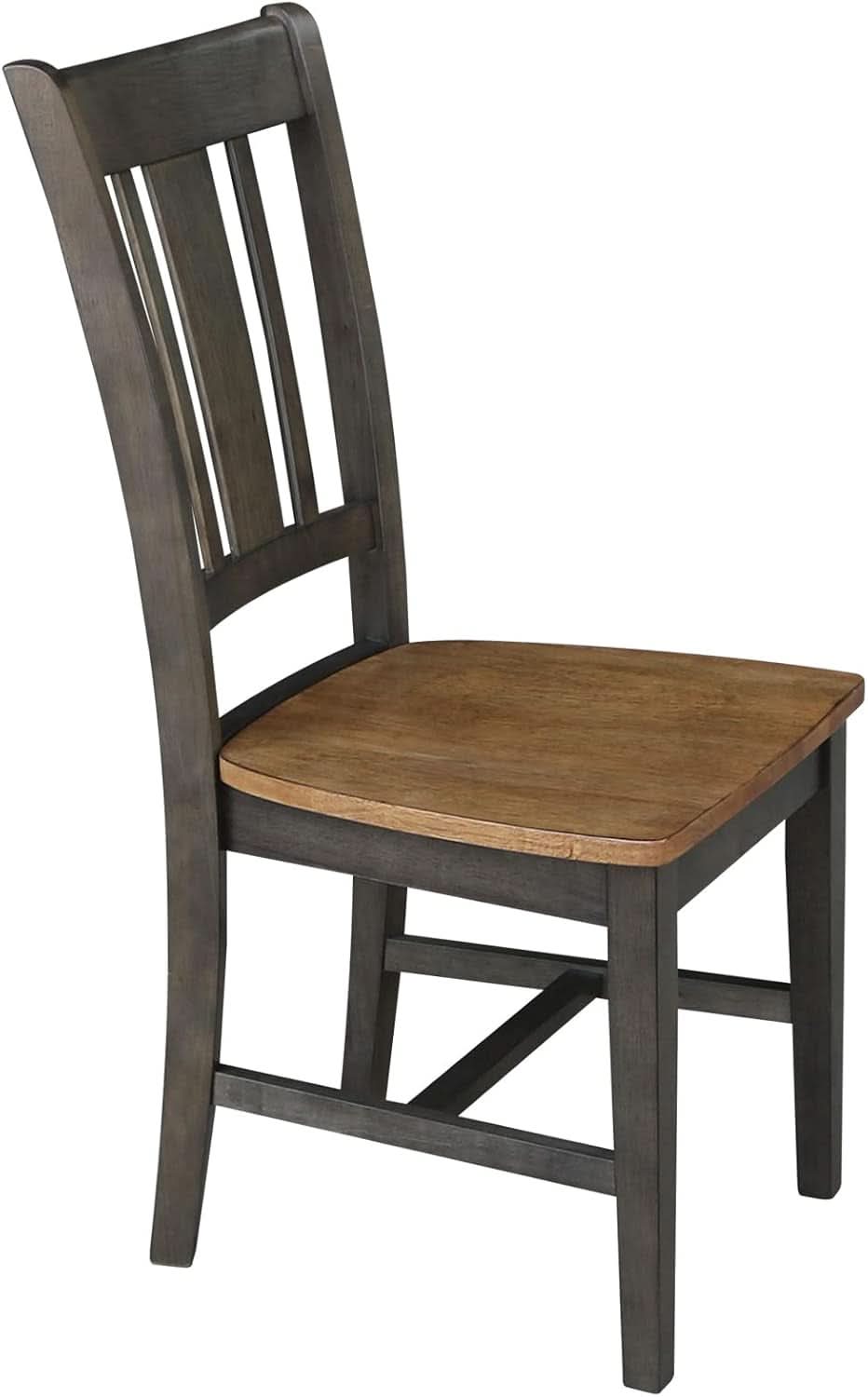 International Concepts Splatback Dining Chair Hickory Washed Coal