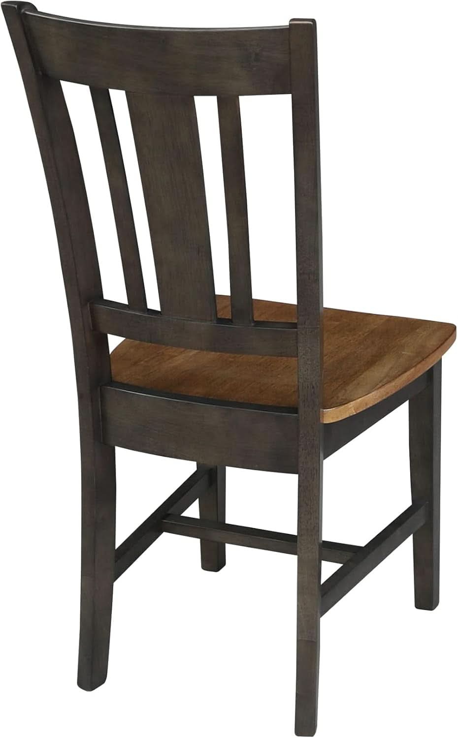 International Concepts Splatback Dining Chair Hickory Washed Coal