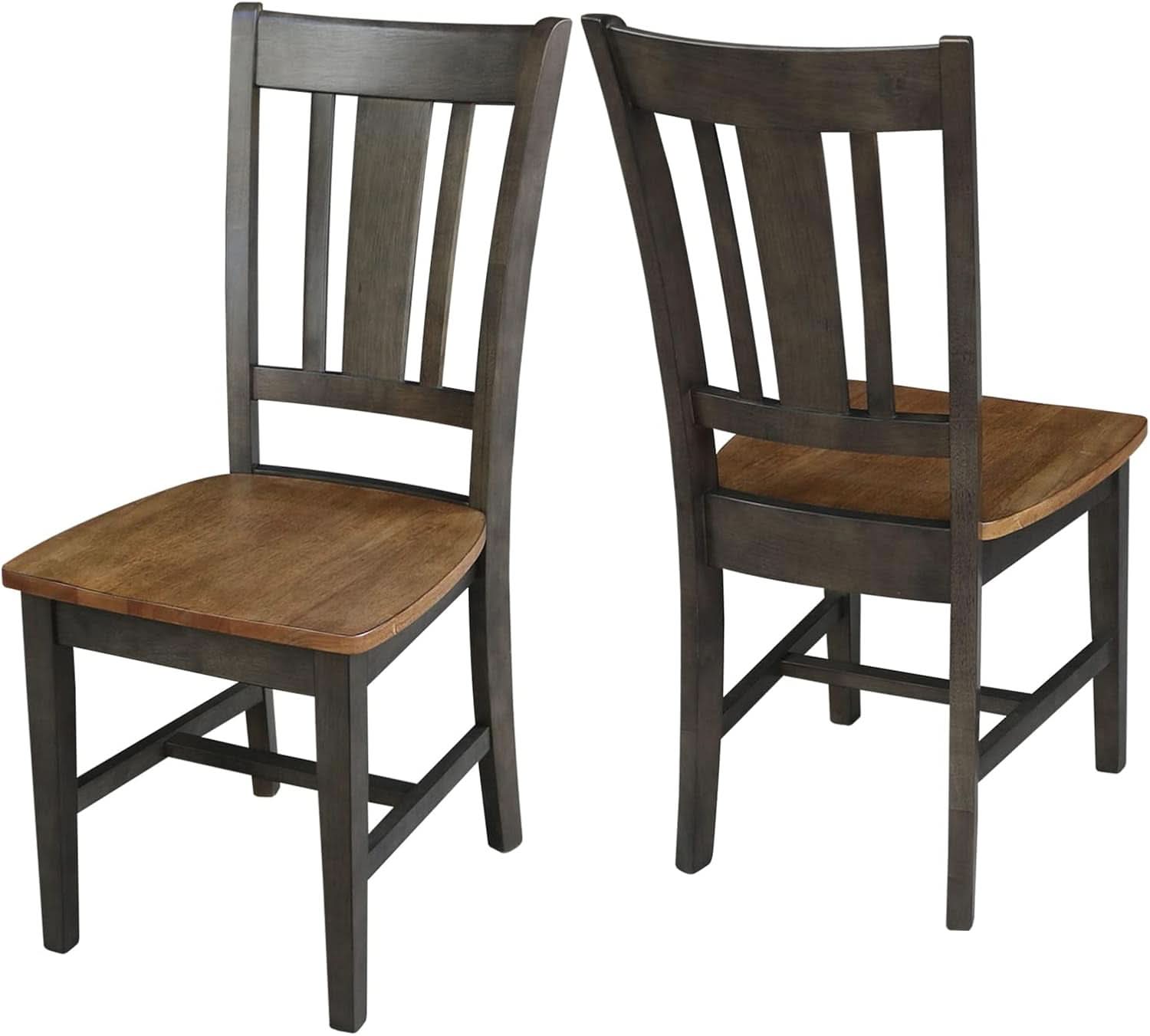 International Concepts Splatback Dining Chair Hickory Washed Coal