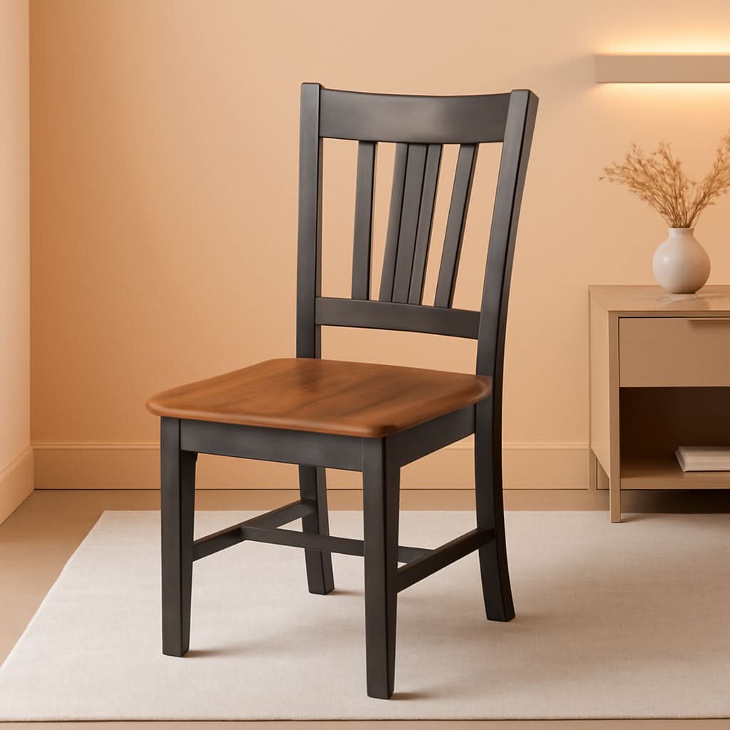 International Concepts Splatback Dining Chair Hickory Washed Coal