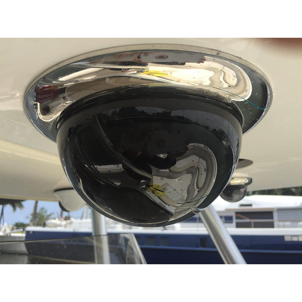 Iris Miniature Marine PTZ Dome Camera - Stainless Bezel - Hi-Def Ethernet IP - 10x Digital