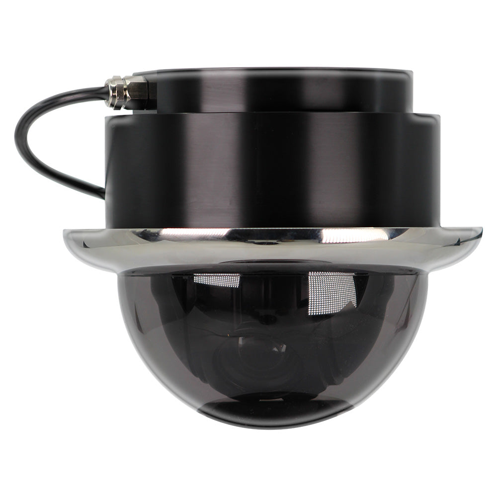 Iris Miniature Marine PTZ Dome Camera - Stainless Bezel - Hi-Resolution Analogue Sensor -