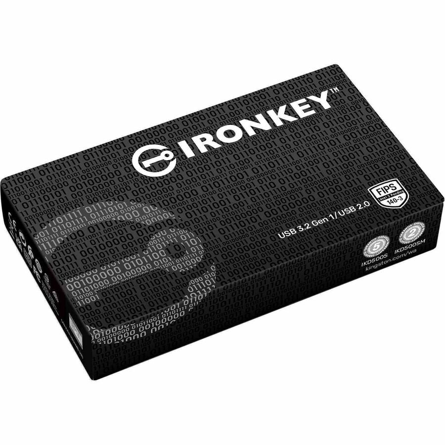 IronKey D500S 16GB USB 3.2 (Gen 1) Type A Flash Drive - 16 GB - USB 3.2 (Gen 1) Type A -