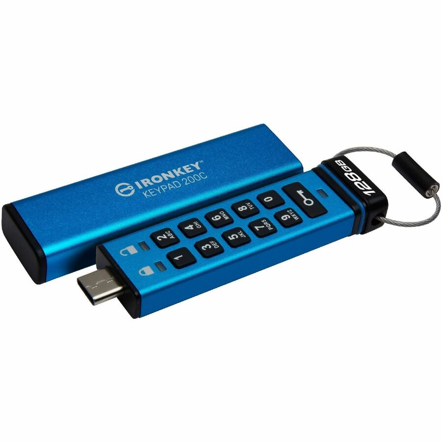IronKey Keypad 200 16GB USB 3.2 (Gen 1) Type C Flash Drive - 16 GB - USB 3.1 (Gen 1) Type