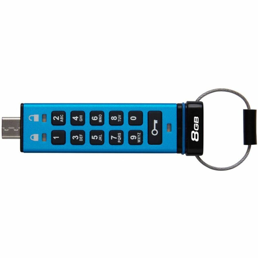 IronKey Keypad 200 8GB USB 3.2 (Gen 1) Type C Flash Drive - 8 GB - USB 3.2 (Gen 1) Type C