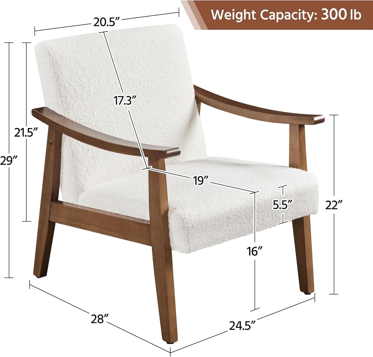 Ivory Professionally Upholstered Fabric Armchair High Back
