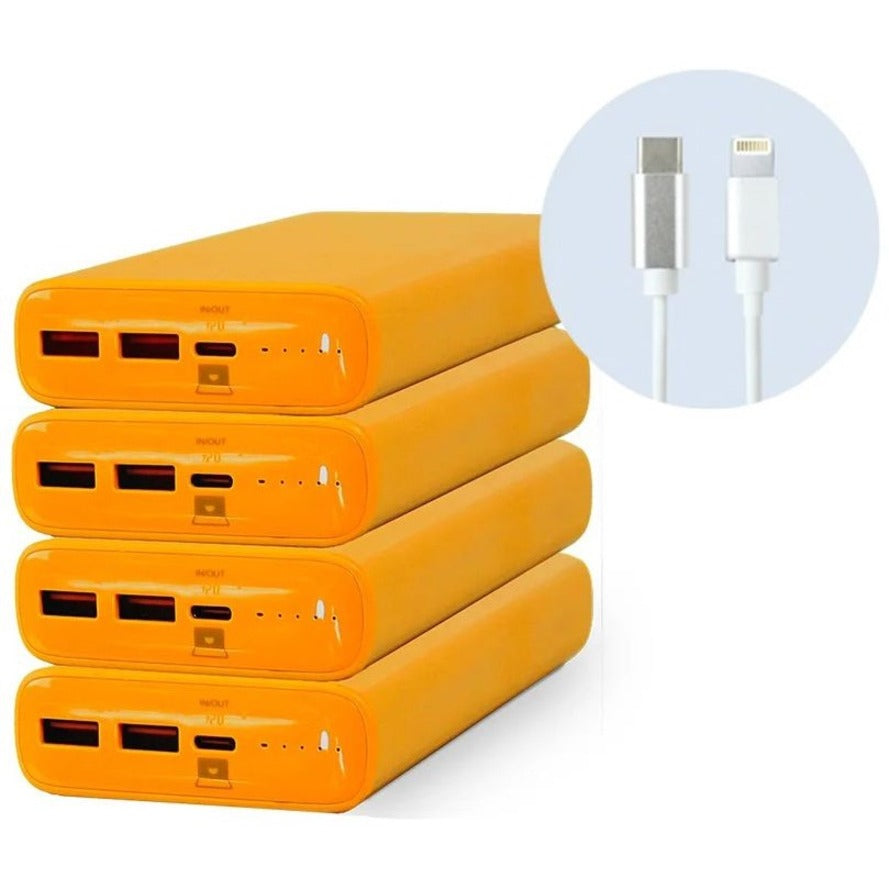 JAR Systems Active Charge Power Banks with Lightning Cables - For School, Office,