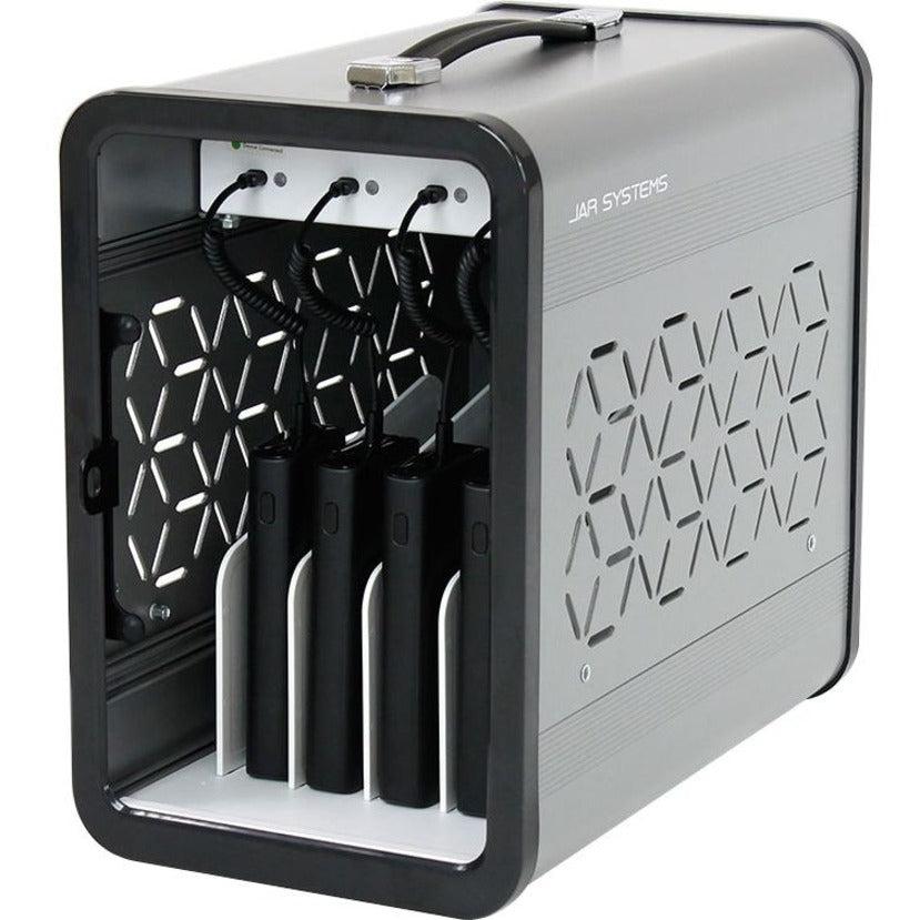 JAR Systems Adapt4 USB-C Charging Station with Active Charge Upgrade and Apple Connectors - ADAPT4-ACTIV - Desktop Charging System with Charger, 4X Power Banks, and 4 Adapter Cables A4USBC2YPBMS2