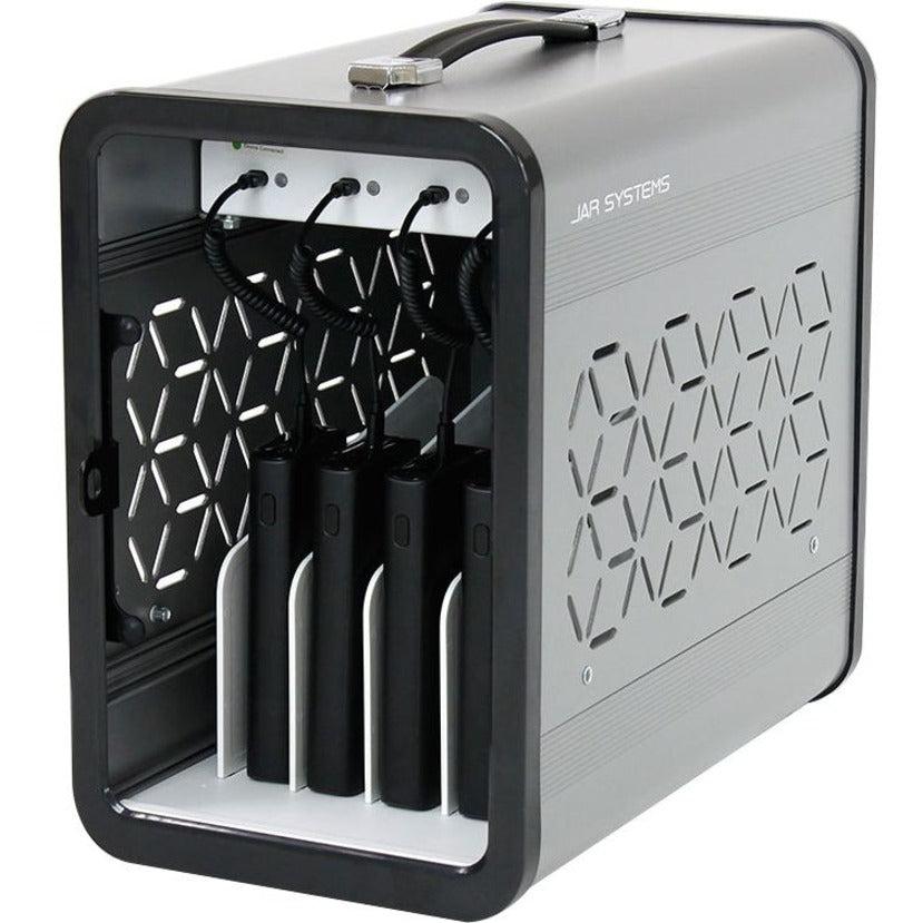 JAR Systems Adapt4 USB-C Charging Station with Active Charge Upgrade and Dell Connectors - ADAPT4-ACTIV - Desktop Charging System with Charger, 4X Power Banks, and 4 Adapter Cables