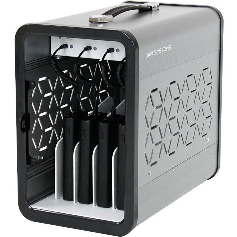 JAR Systems Adapt4 USB-C Charging Station with Active Charge Upgrade and Surface Connectors - ADAPT4-ACTIV - Desktop Charging System with Charger, 4X Power Banks, and 4 Adapter Cables