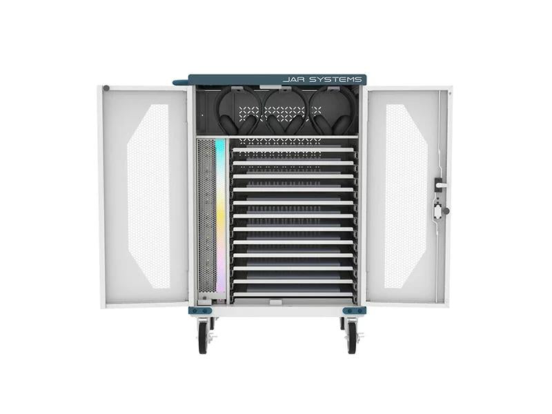 JAR Systems PowerPro Esports Cart MC-9012-JPP with 12 USB-C PD Trays