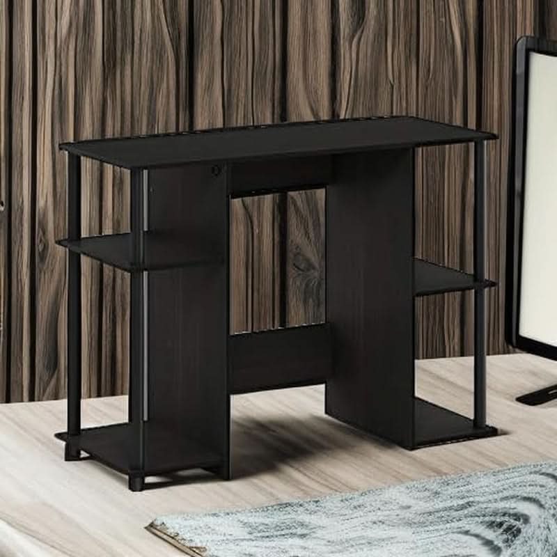 JAYA Computer Study Desk With Open Storage Espresso Finish