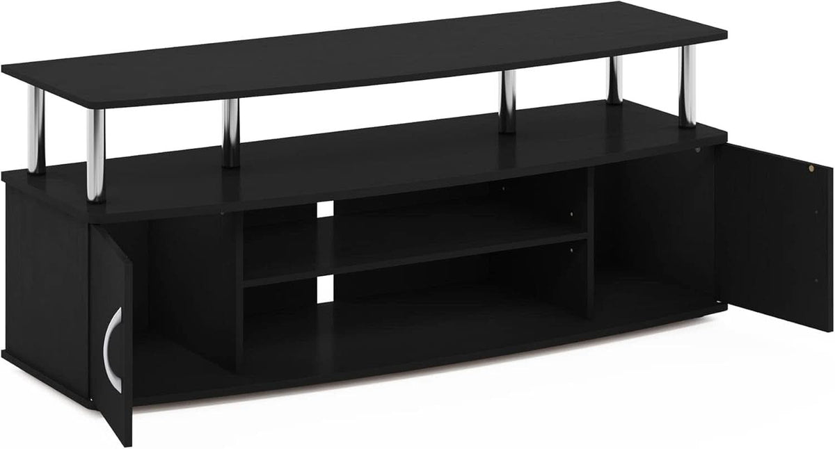 JAYA Entertainment Stand For 55 Inch TV Americano Chrome
