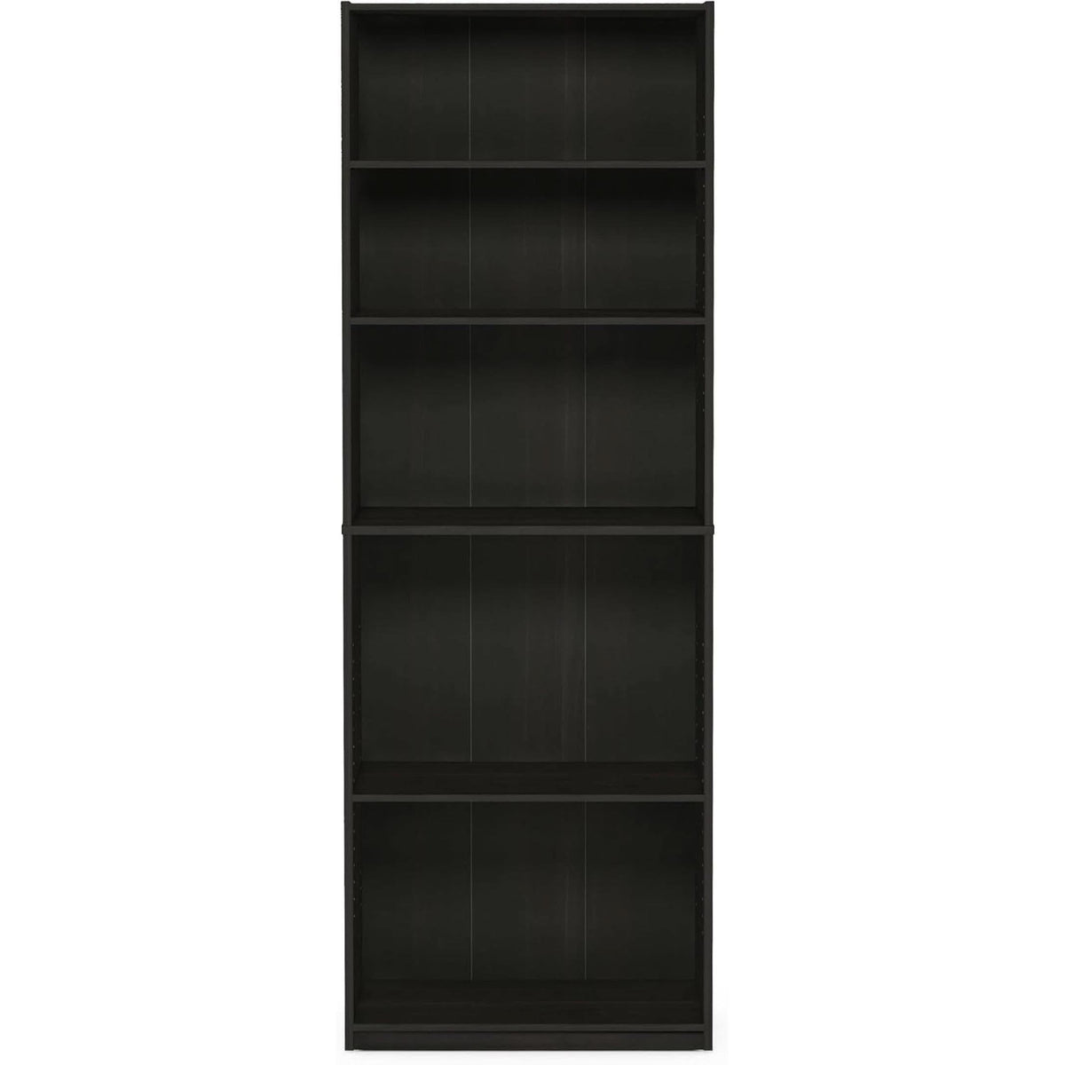 JAYA Simply Home 5-Tier Bookcase Espresso Storage Shelf