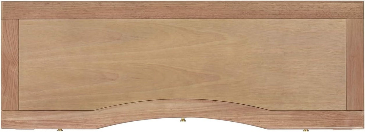 JTH Luxe Dauphin 55 Inch Executive Desk 3 Drawer Natural