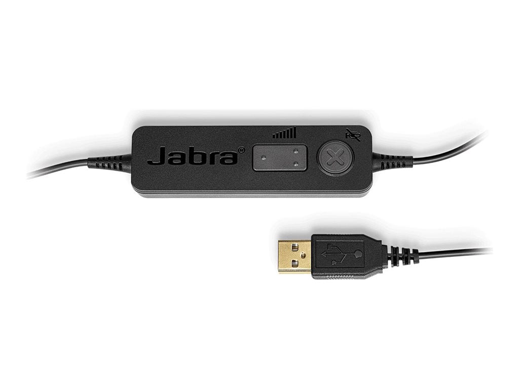 Jabra BIZ 1100 USB Duo - Headset - on-ear - wired - USB - black - academic - Certified for Microsoft Teams, Zoom Certified 1159-0159-EDU