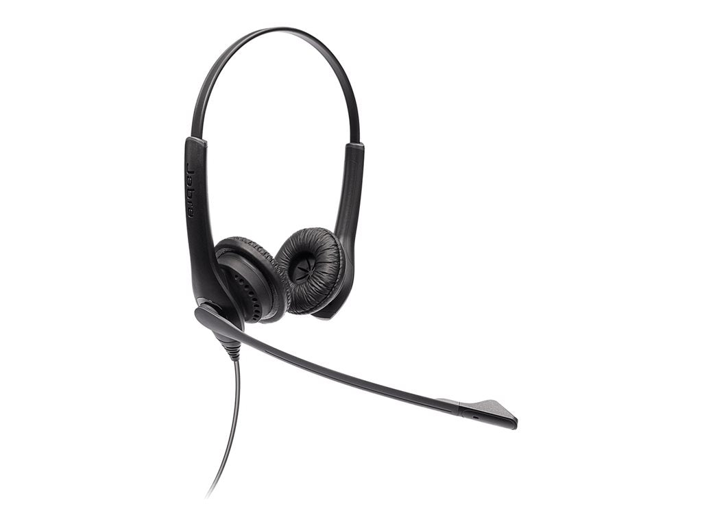 Jabra BIZ 1100 USB Duo - Headset - on-ear - wired - USB - black - academic - Certified for Microsoft Teams, Zoom Certified 1159-0159-EDU