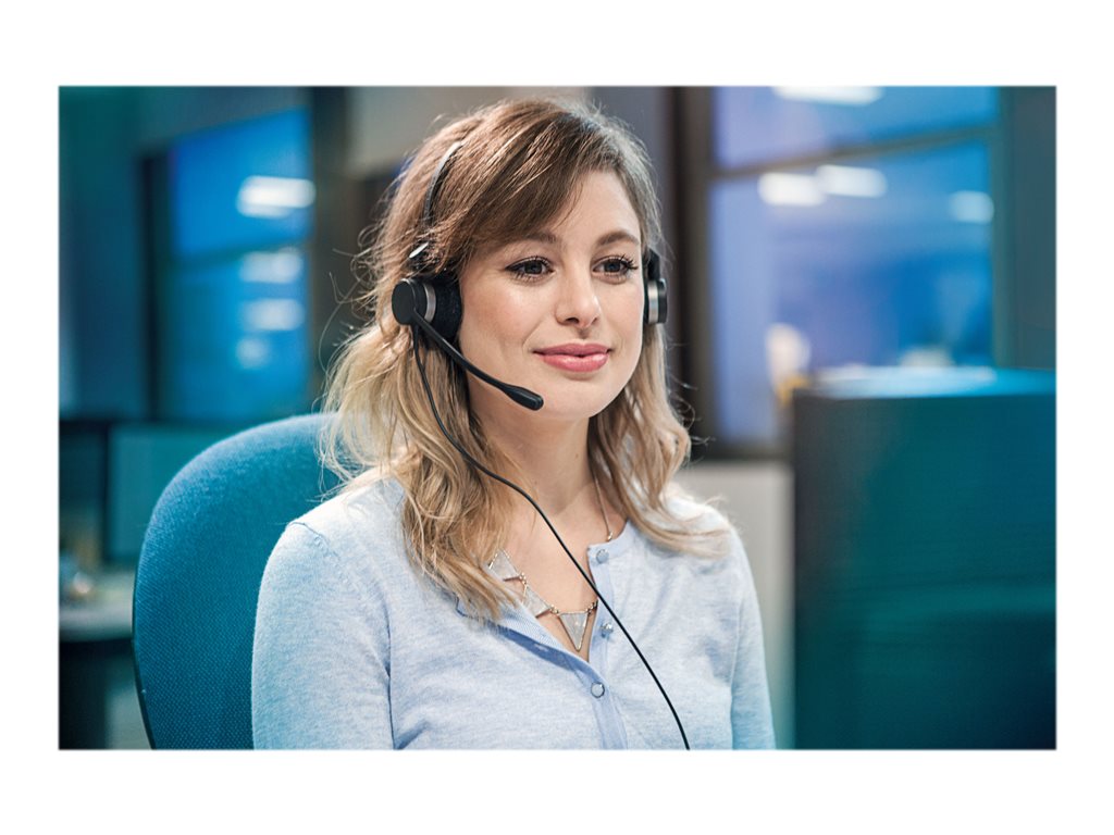 Jabra BIZ 2300 QD Duo - Headset - on-ear - wired - Quick Disconnect 2309-820-105