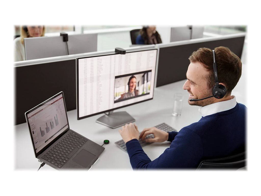 Jabra Engage 55 Stereo - Headset - on-ear - DECT - wireless - Optimized for UC