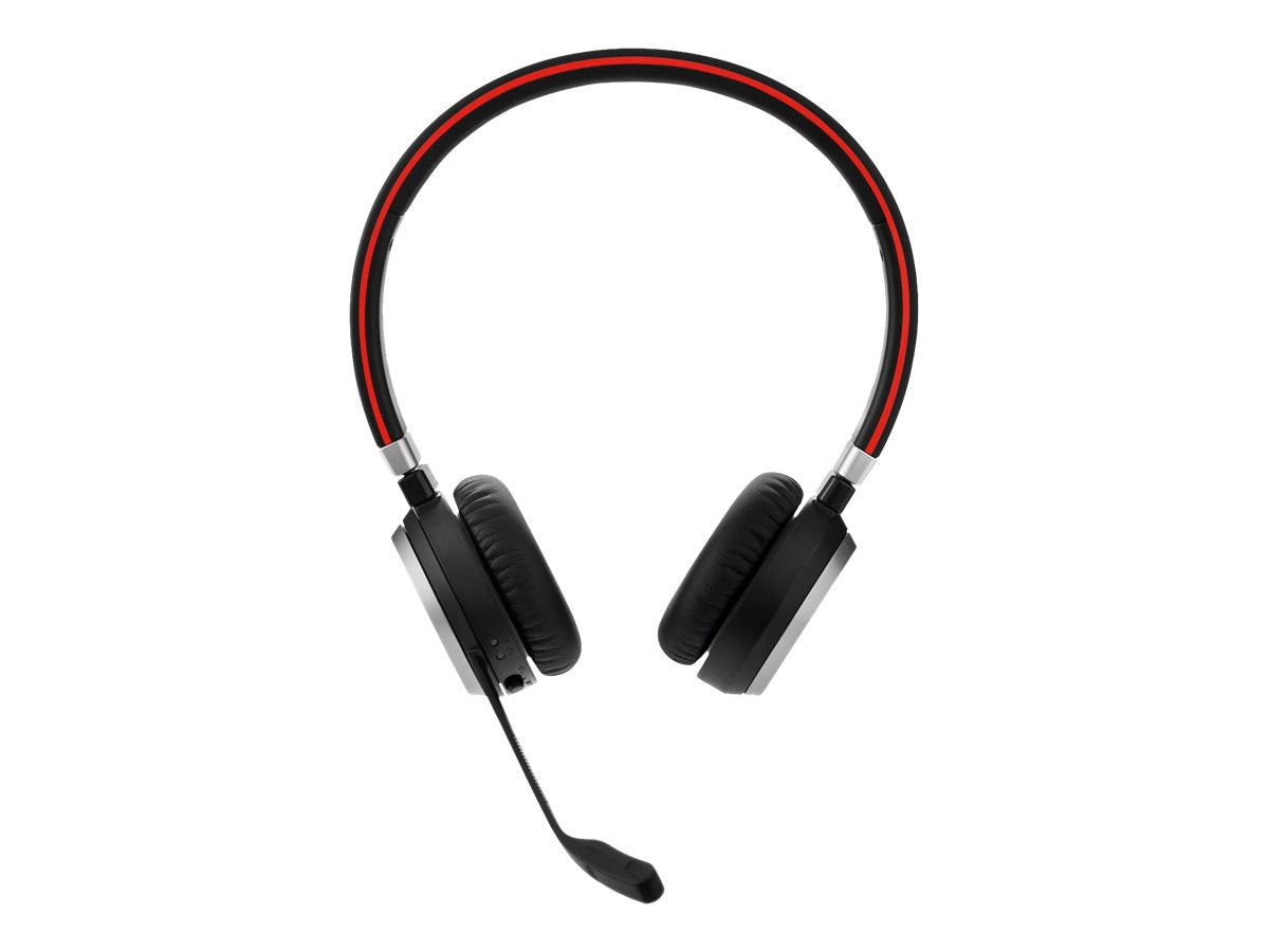 Jabra Evolve 65 SE MS Stereo - Headset - on-ear - Bluetooth - wireless - USB - Certified for Microsoft Teams - for Jabra Evolve; 6599-833-309