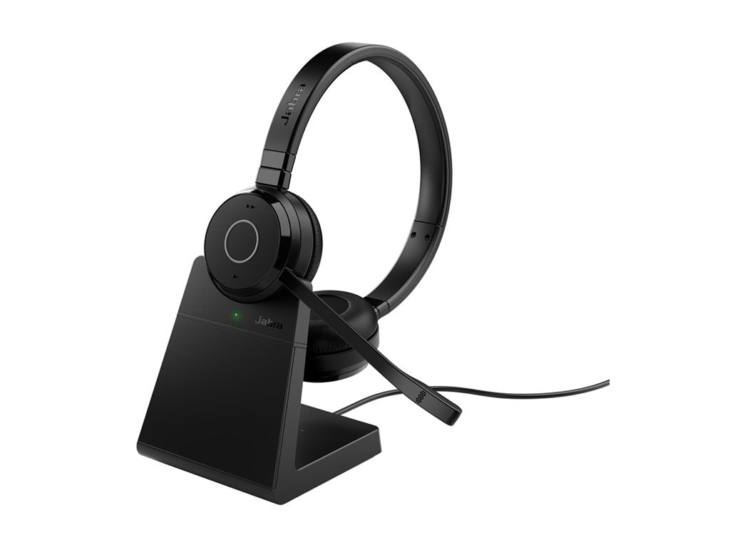 Jabra Evolve 65 TE Stereo - Headset - on-ear - Bluetooth - wireless - USB-A via Bluetooth adapter - noise isolating - Certified 6699-833-399