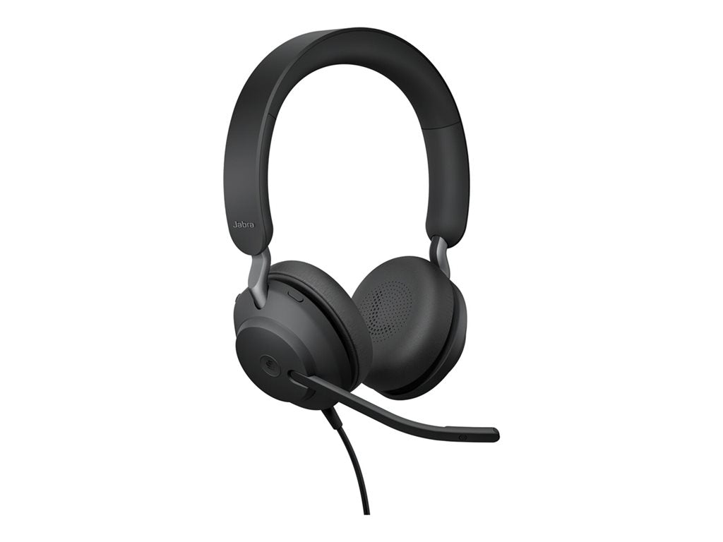 Jabra Evolve2 40 MS Stereo - Headset - on-ear - wired - USB-A - noise isolating - Certified for Microsoft Teams