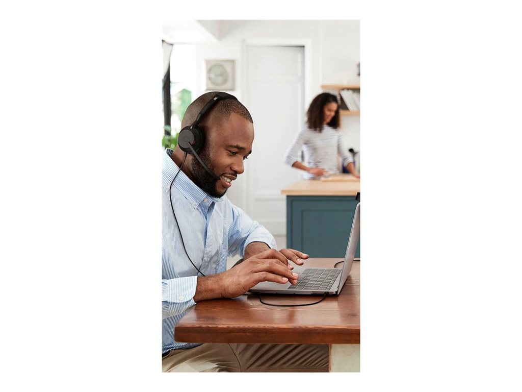 Jabra Evolve2 50 MS Stereo - Headset - on-ear - wired - active noise canceling - USB-A - black - Zoom Certified, Certified for 25089-999-999